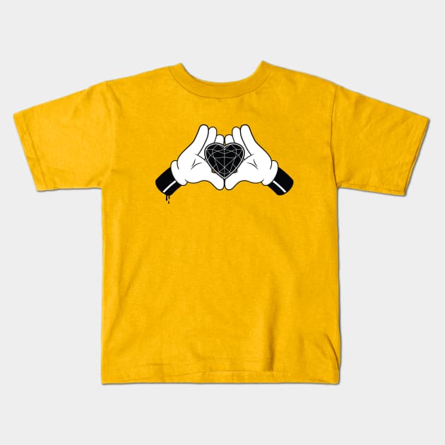 Diamond Heart Kids T-Shirt by Woah_Jonny